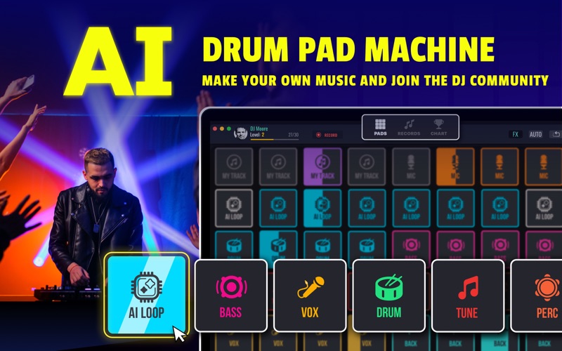 dj mix pads 2: edm music maker iphone screenshot 1
