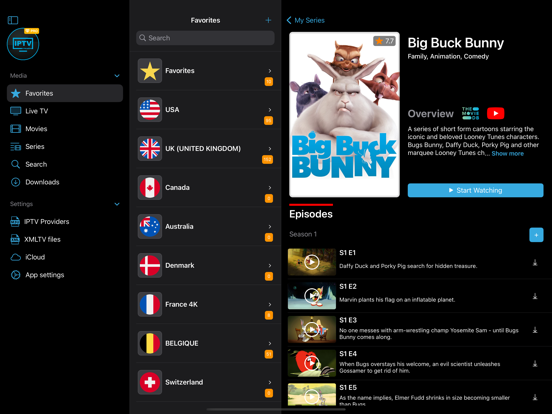 IPTV Streamer Pro iPad app afbeelding 3