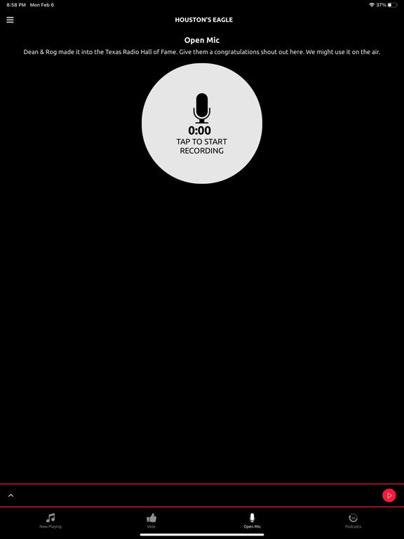 Houston’s Eagle iPad screenshot 4 - Music app