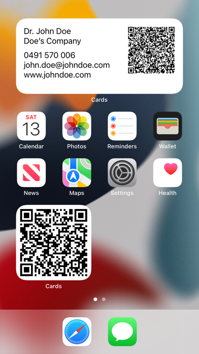 Contact-Cards Screenshot