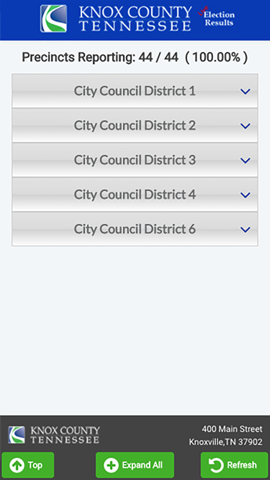 Knox County Election Results Screenshot