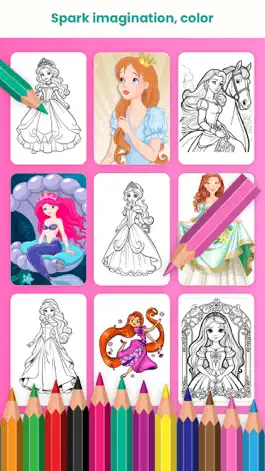 Game screenshot Princess coloring book game mod apk
