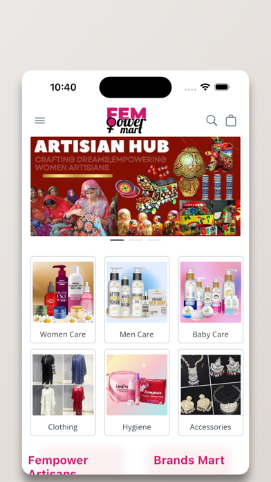 FemPowerMart eCommerce app Screenshot