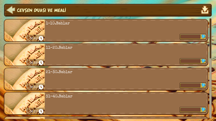Dualar Tesbihat Cevşen