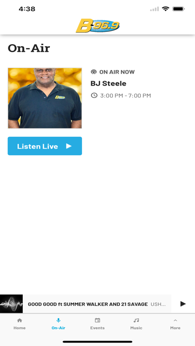 B96.9 Radio Screenshot