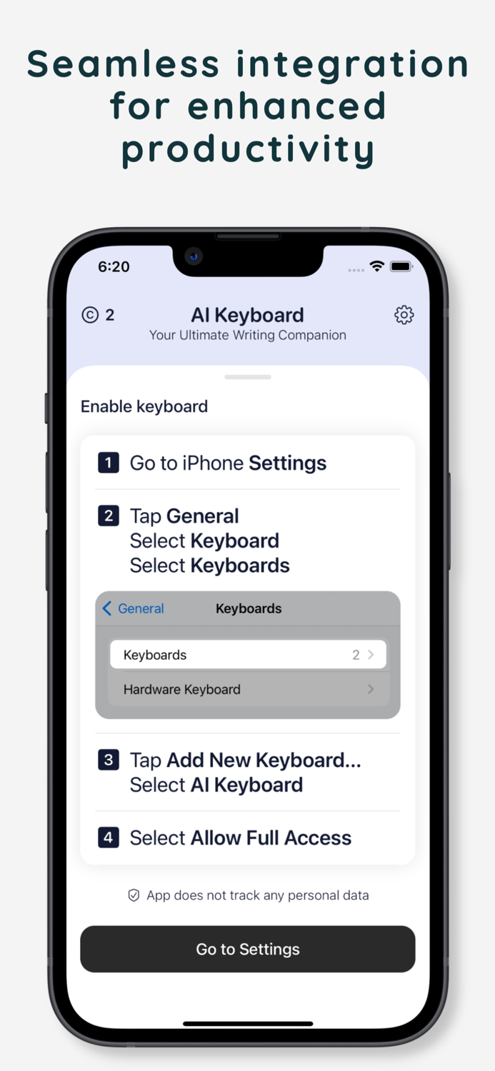 AI Keyboard Writing Assistant