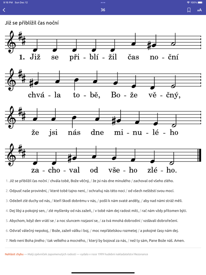 Zpěvníček zapomenutých radostí