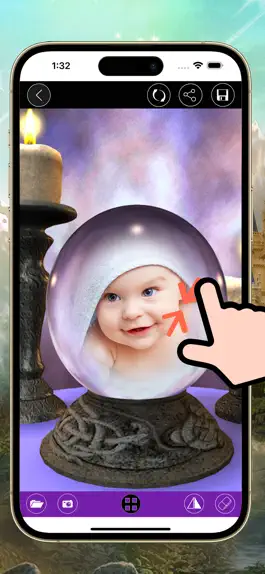 Game screenshot Magic Crystal Ball Photo Frame apk