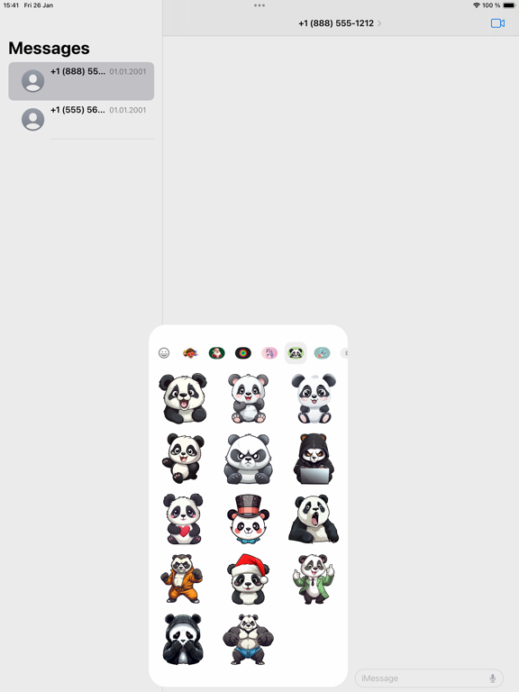 Screenshot #4 pour Panda Sticker Pack