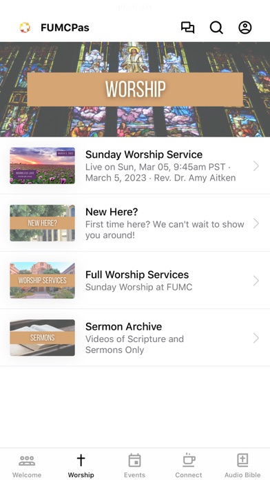 FUMC Pasadena Screenshot