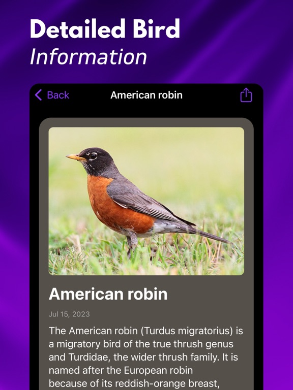 Bird ID: Identify Birds iPad screenshot 4 - Reference app