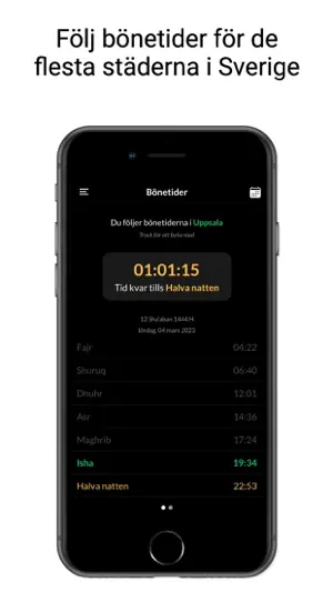 Muslimappen - Bönetider, Qibla screenshot 1