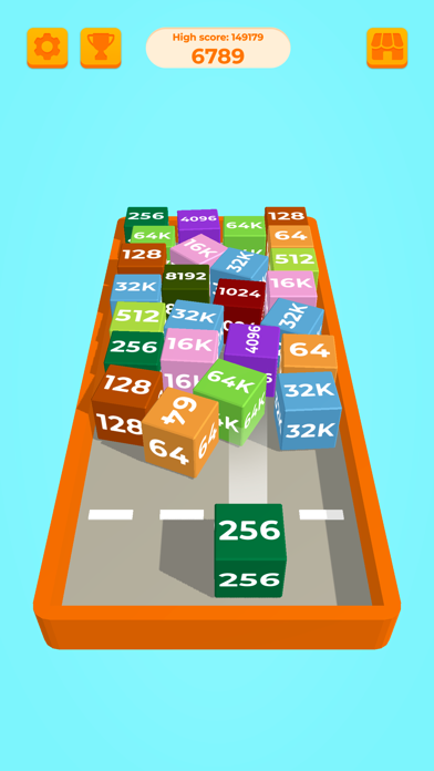 Chain Cube: 2048 3D Merge Game Screenshot
