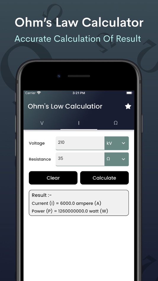 #1. Ohms Law Calculator - voltage (iOS) 由: Kantaben Gorasiya