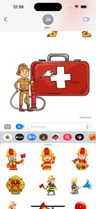 Hero Firefighter Stickers screenshot #2 for iPhone