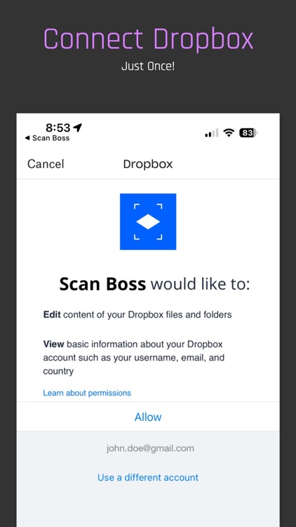 Scan Boss for Dropbox