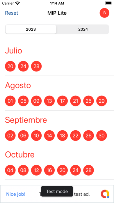 MIP Calendario Lite Screenshot
