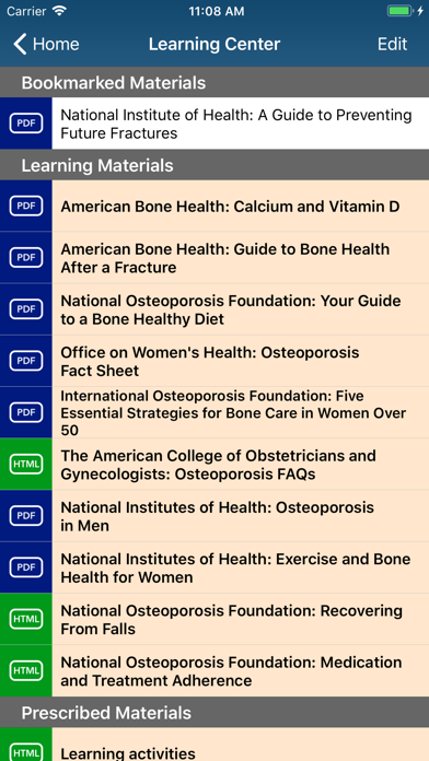 Osteoporosis Manager Screenshot