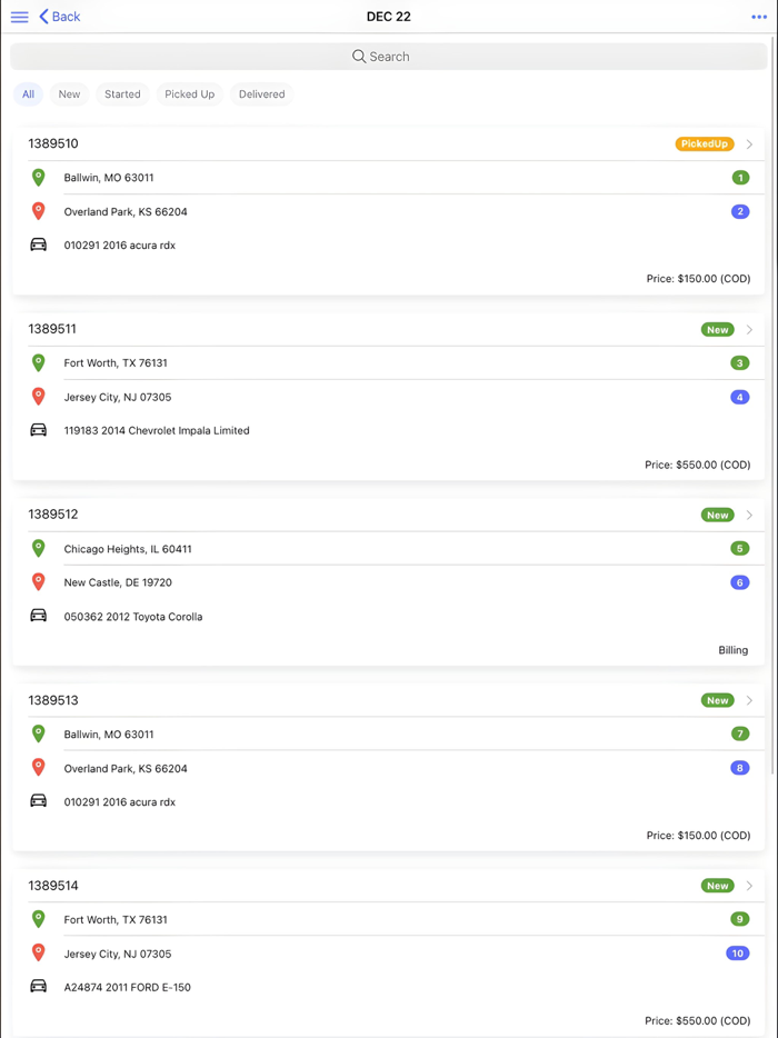 CarShipIO Driver EBOL EPOD