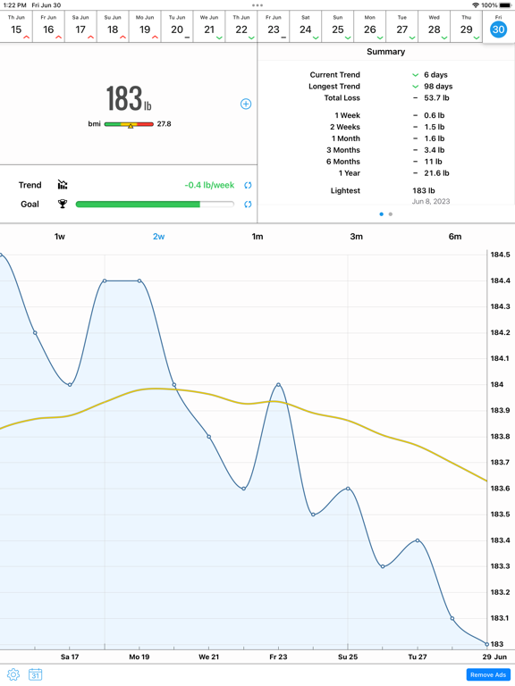 Weight Diary Liteのおすすめ画像1