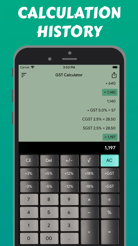 #5. GST Calc+ (iOS) 由: Fonts Apps