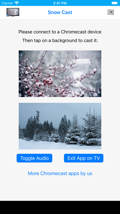 Screenshot #2 pour Snowfall on TV for Chromecast