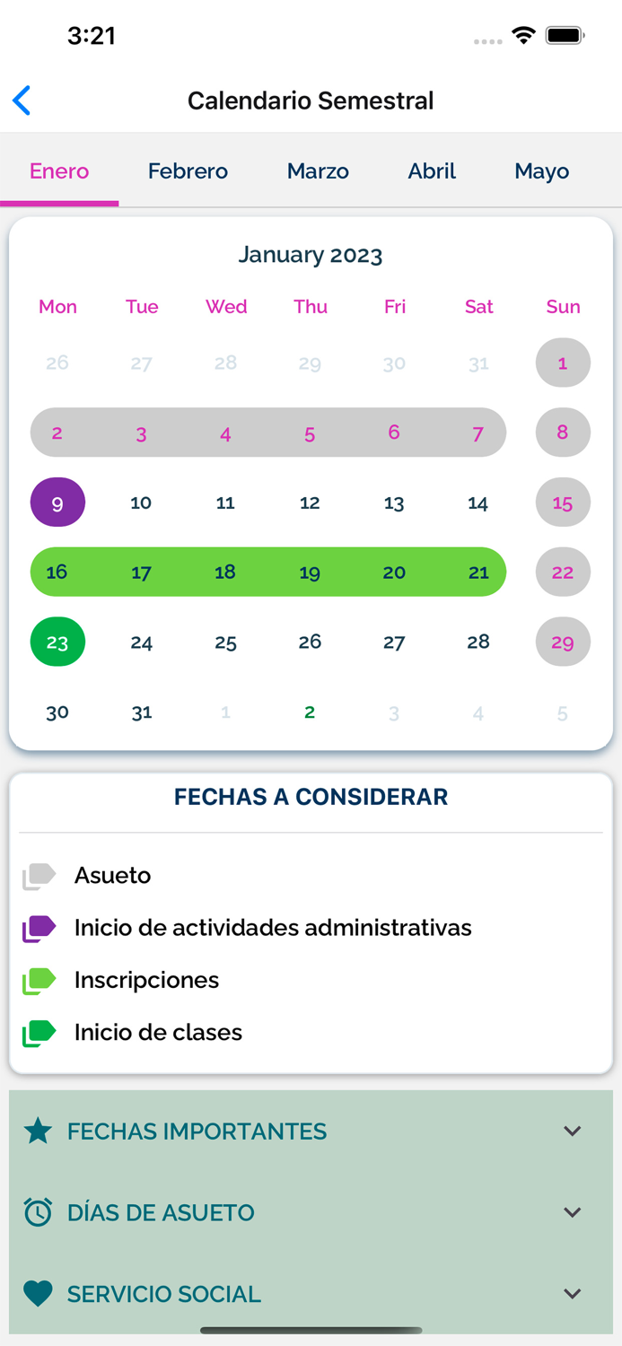 Calendario Académico UG