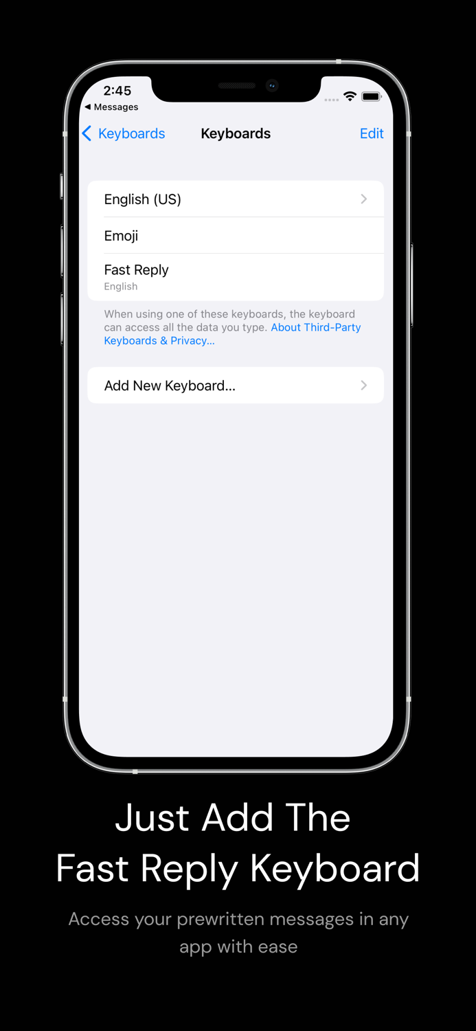 Fast Reply - Message Templates