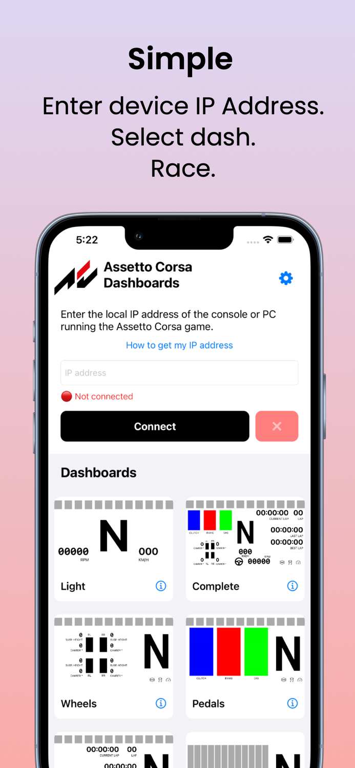 Race Dashboards Simracing