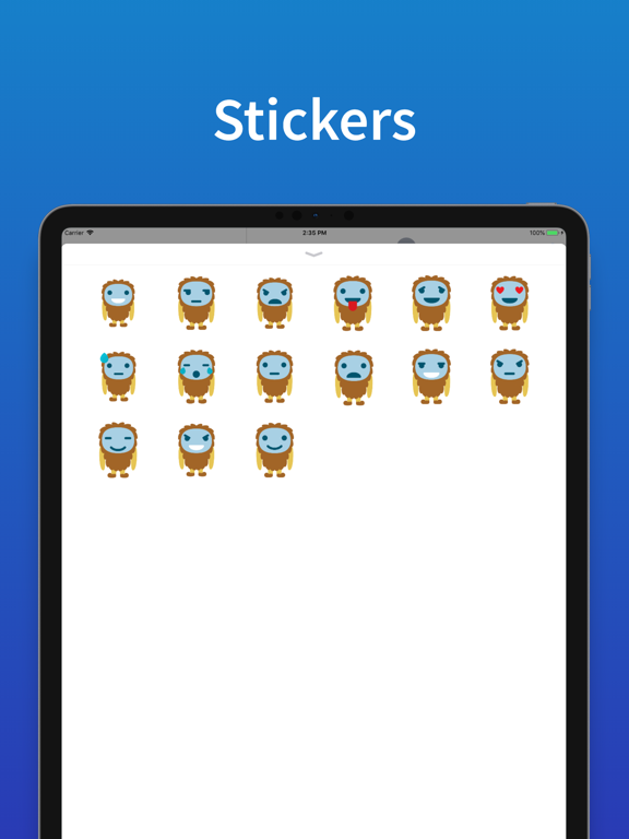 Screenshot #4 pour Yeti Emojis Stickers for text