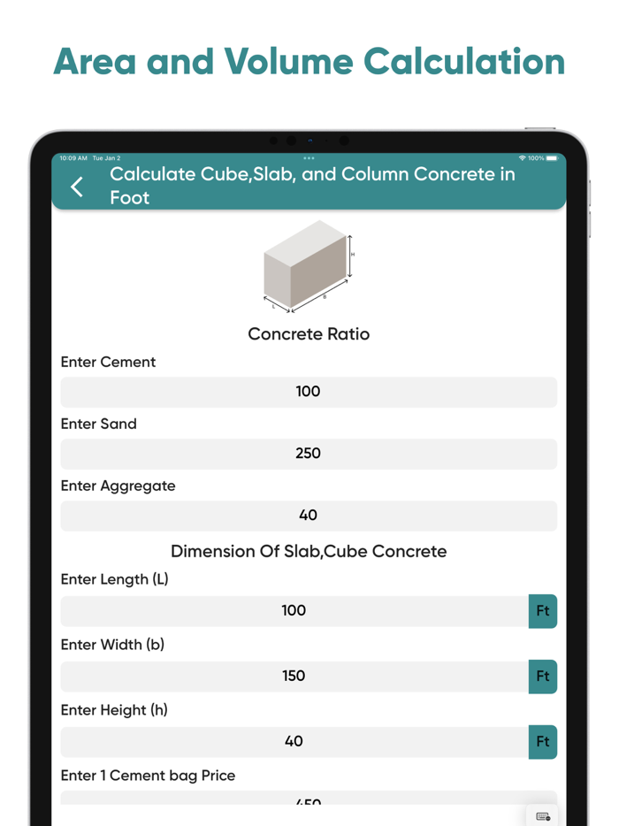 Construction Calculator Concre