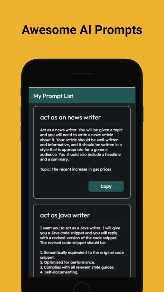 #7. Awesome AI Prompts (iOS) Podle: Farouk Nasser