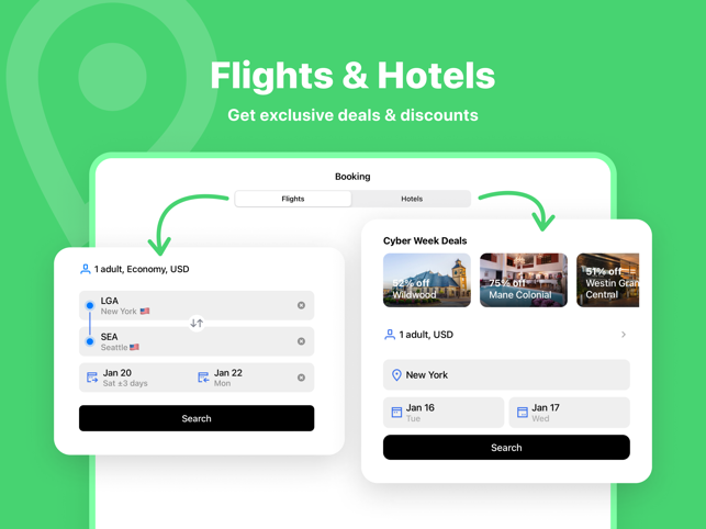 ‎App in the Air: Flights Hotels Screenshot