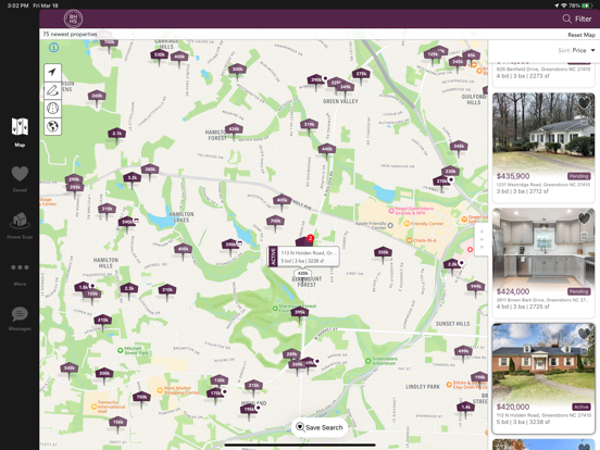 BHHS Carolinas Companies iPad screenshot 1 - Lifestyle app