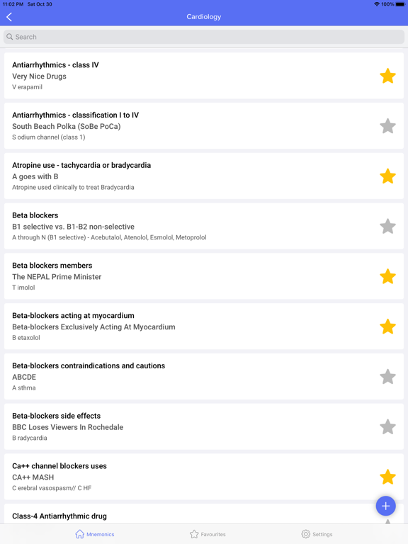 Pharmacology Mnemonics - Tips iPad screenshot 4 - Medical app