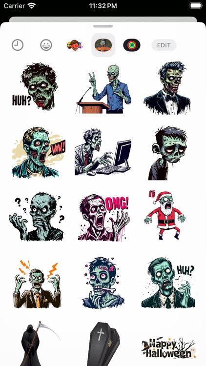 Spooky Zombie Stickers