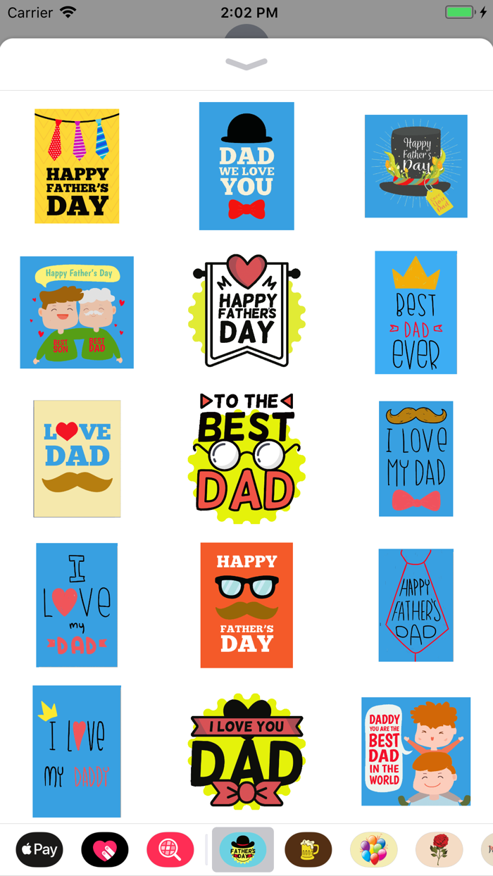 Fathers Day stickers and emoji