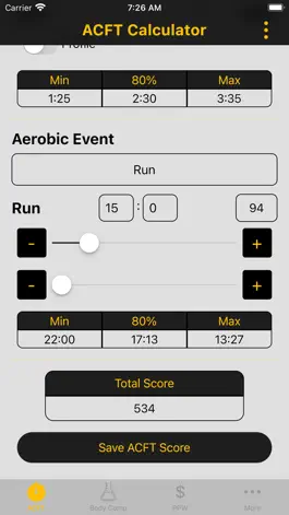 Game screenshot Army Fitness Calculator apk