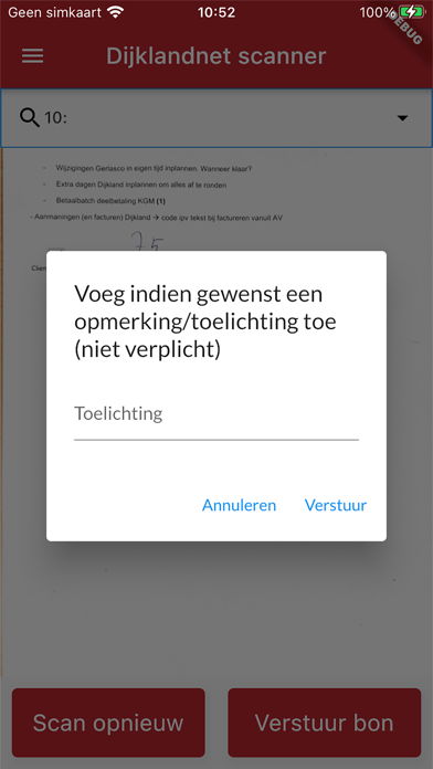 Dijklandnet scanner Screenshot
