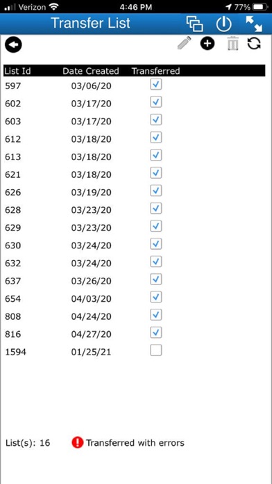 Sawin Mobile Inventory Screenshot