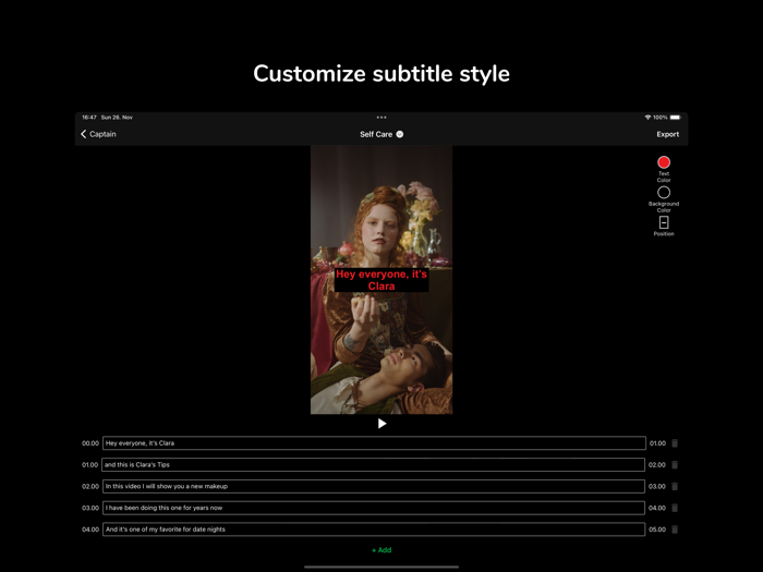 Captain - Video Caption Editor