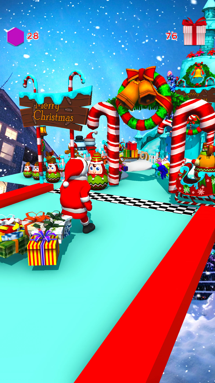 XMAS 3D Santa Run Gift Rush