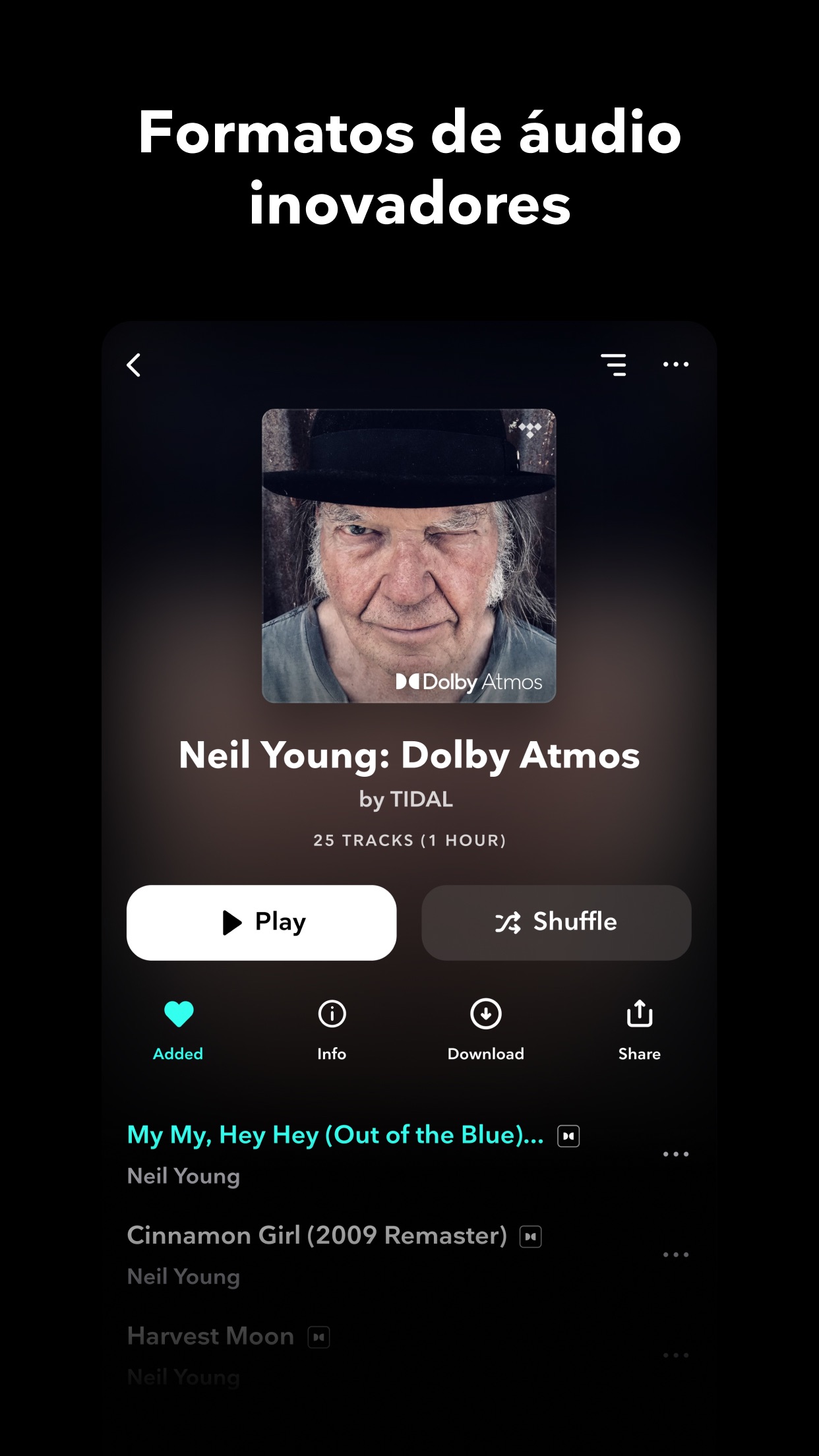 Screenshot do app TIDAL: Áudio HiFi