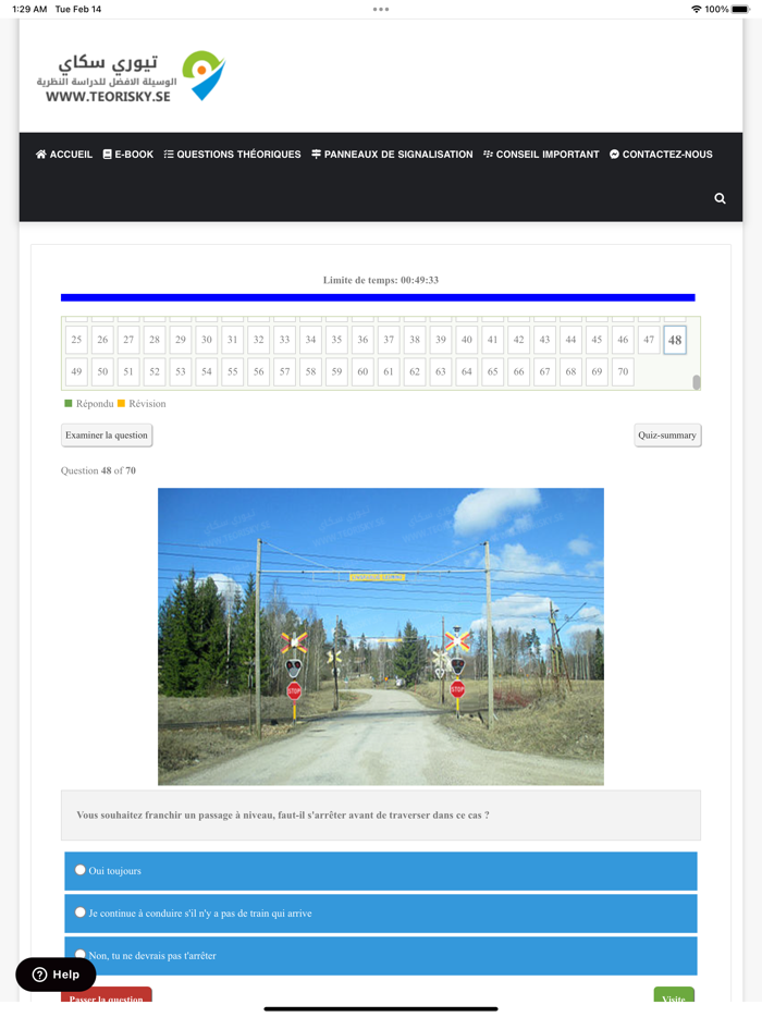 Teori B körkort - Franska