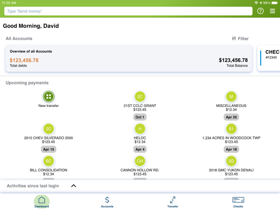 ONE FCU Mobile iPad screenshot 2 - Finance app
