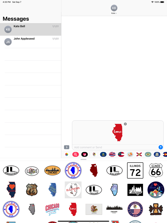 Screenshot #5 pour Illinois emoji - USA stickers