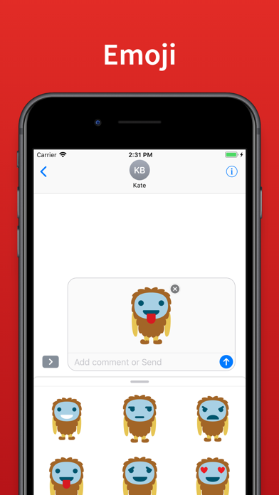 Screenshot #2 pour Yeti Emojis Stickers for text