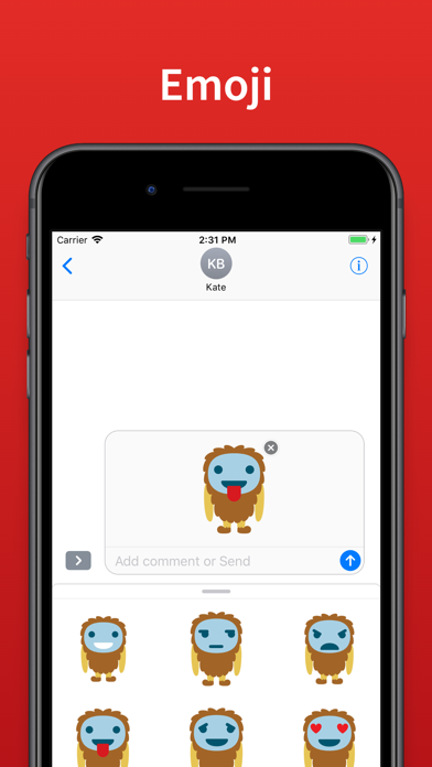 Yeti Emojis Stickers for text Screenshot
