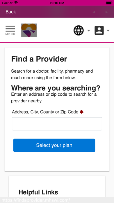 MHS Health Wisconsin Screenshot