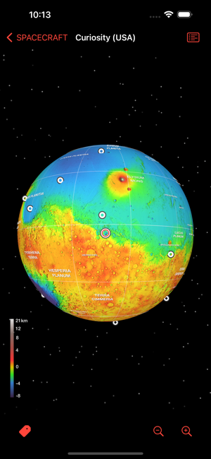 ‎Mars Bilgileri Ekran Görüntüsü